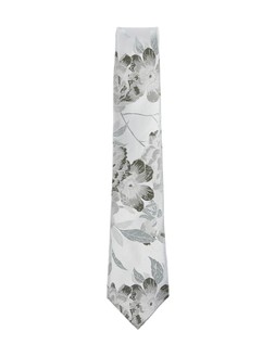 M&S Collection Floral Pure Silk Tie Sage £25