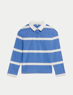 M&S Collection Pure Cotton Striped Rugby Top £29.50 (1)