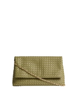 M&S Olive Weave Clutch £35