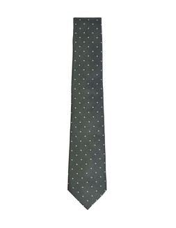 M&S SARTORIAL Pure Silk Polka Dot Tie Khaki £25