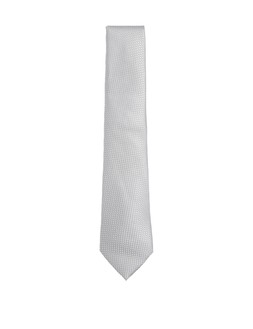 M&S SARTORIAL Textured Pure Silk Tie Light Grey £20