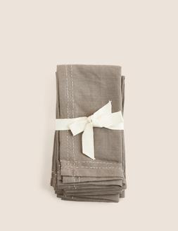 M&S Set of 4 Cotton with Linen Napkins £12