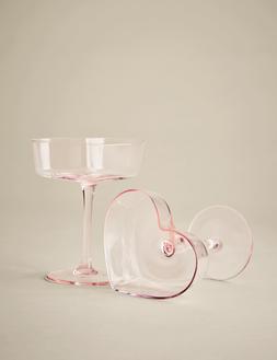 M&S Set of Two Heart Coupe Glasses £15