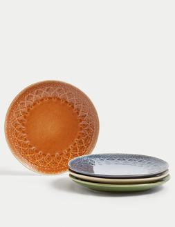 M&S X FIRED EARTH Set of 4 Side Plates £28